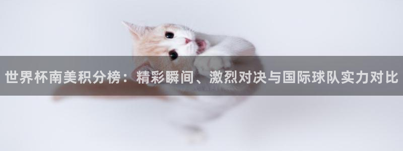 今天所有足球赛程表：世界杯南美积分榜：精彩瞬间、激烈对决与国际球队实力对比